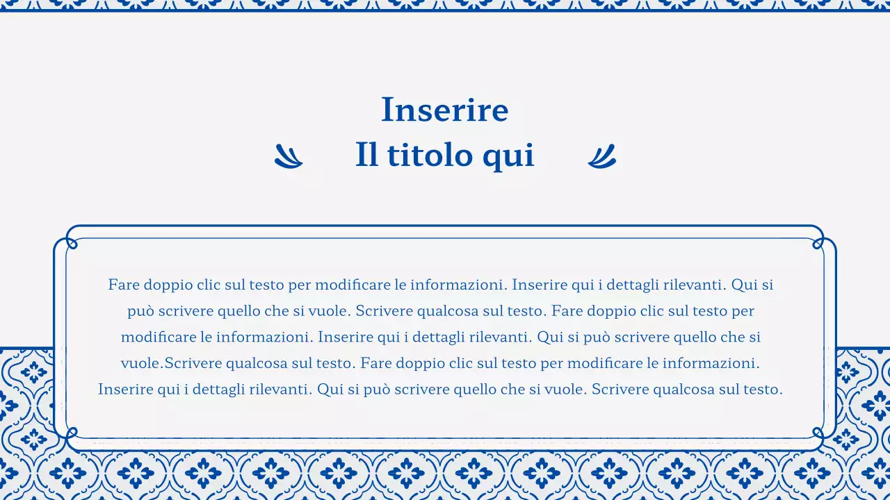 Stile vintage con piastrelle blu