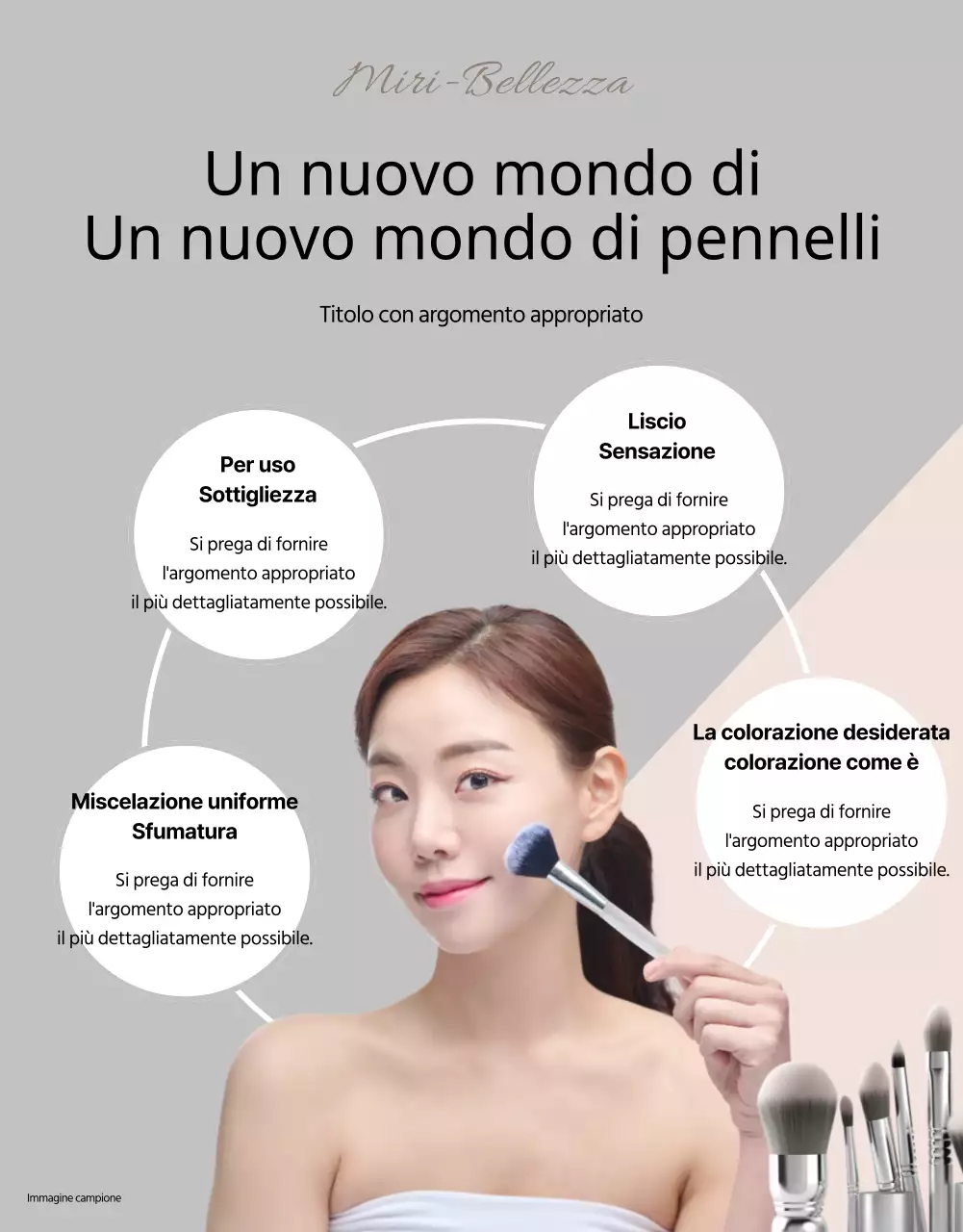 Promuovere spazzole di lusso in nero e beige