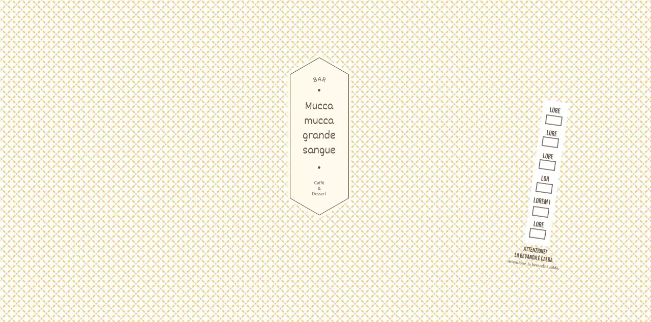 Semplici motivi in giallo chiaro e marrone per un concept café