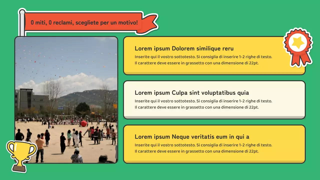 Un portfolio per emcee nel settore dello spettacolo con un simpatico concetto di adesivo rosso e verde