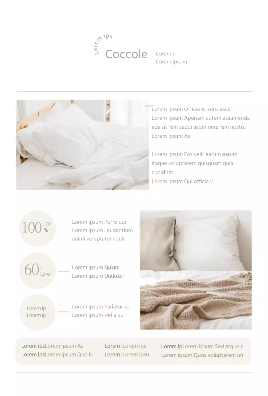 Cartolina per l'introduzione di un semplice piumone bianco