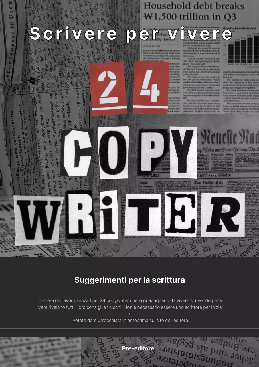 Introduzione al collage monotono e rosso per la scrittura dell'hobby