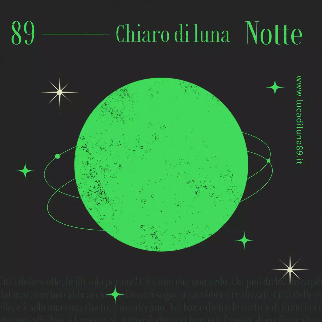 Poster festivo in nero e verde