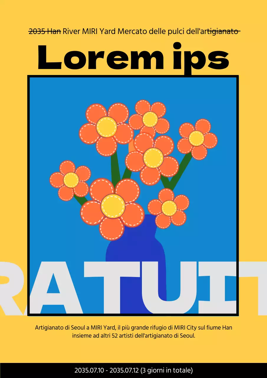 Promuovere l'introduzione del mercatino dell'usato artigianale giallo e blu