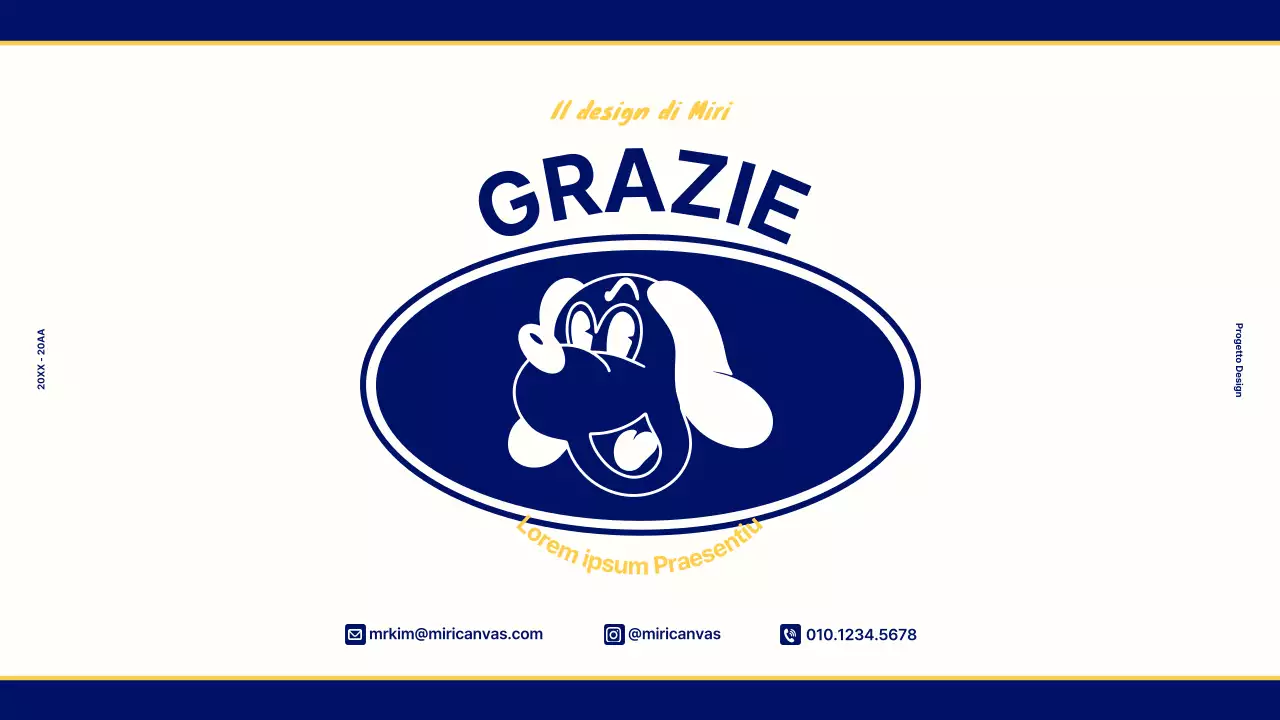 Portafoglio di design per un concetto retrò vintage in blu navy e giallo