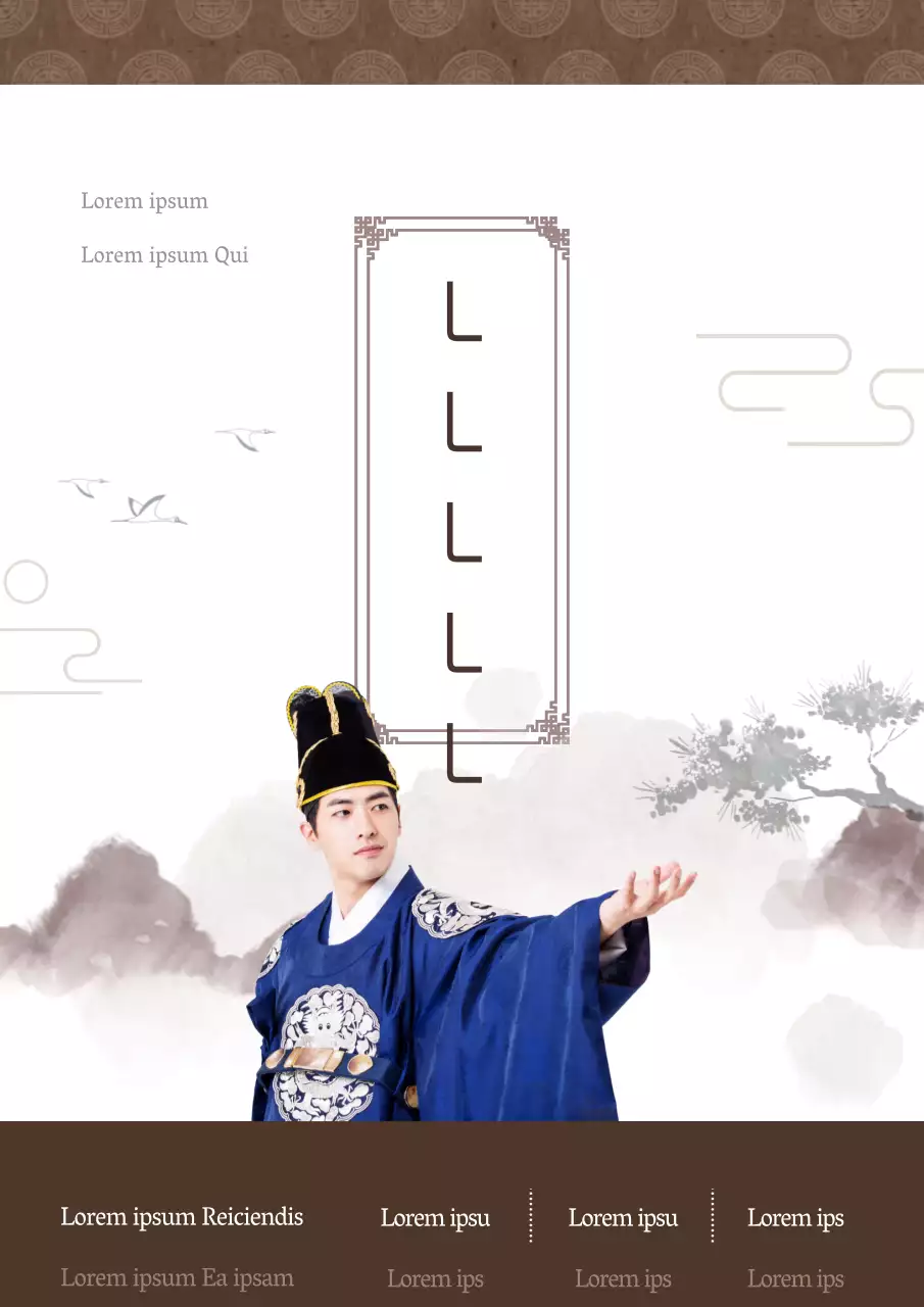 Promuovere una scuola di musica classica con una foto beige di una ragazza che suona e strumenti musicali