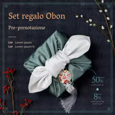 Volantino per il pre-ordine del set regalo Obon con splendide foto natalizie