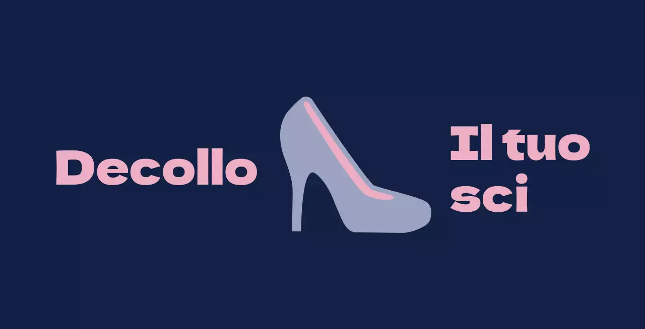 Scarpe da ballo su sfondo blu navy con un cartello che invita a togliersi le scarpe.