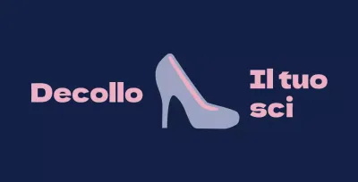 Scarpe da ballo su sfondo blu navy con un cartello che invita a togliersi le scarpe.