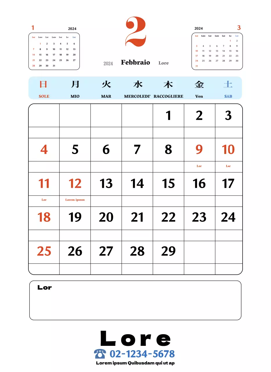 Sottobicchieri retrò rossi e blu calendario della memoria