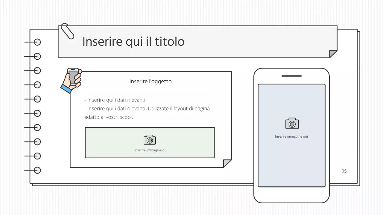 Kit di presentazione educativa concettuale e pulita in bianco e colori accesi