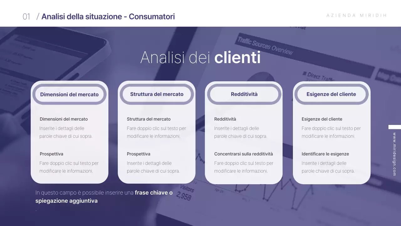 Modello di brief creativo a tema viola