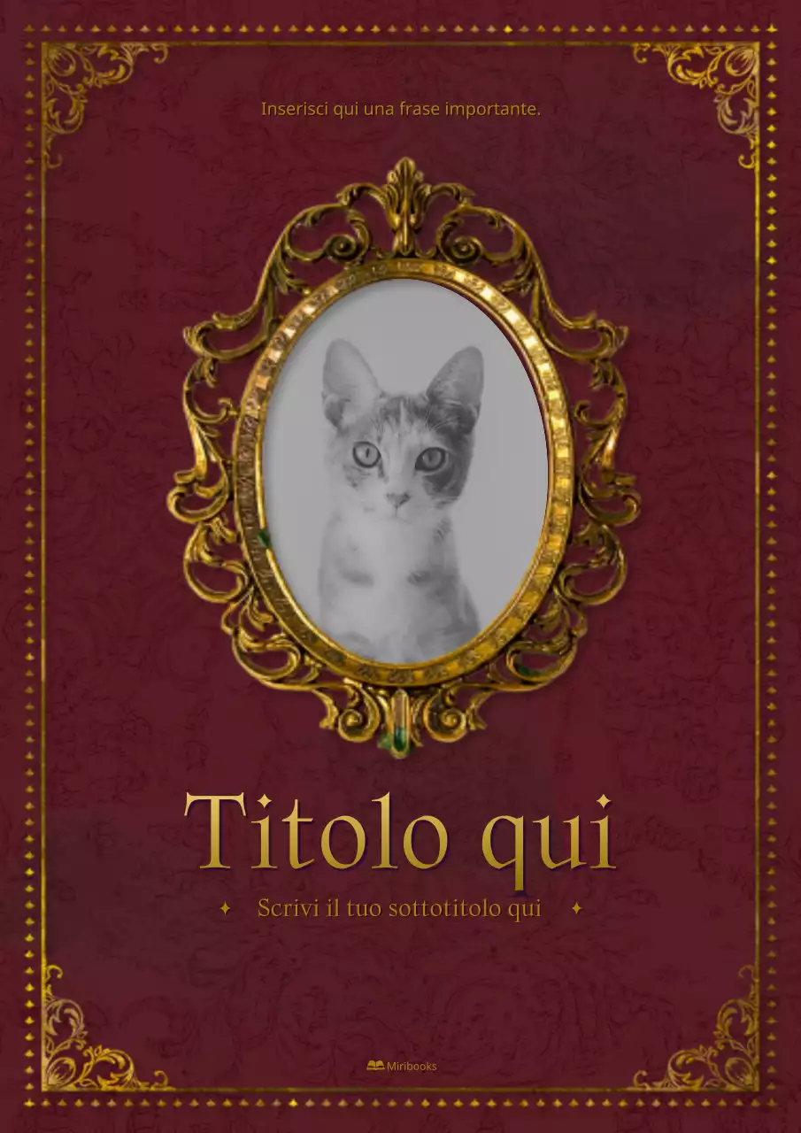 La copertina di un romanzo in una cornice rossa d'epoca