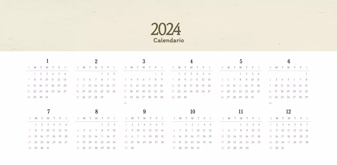 Calendario dei coupon del ristorante coreano tradizionale in beige e marrone