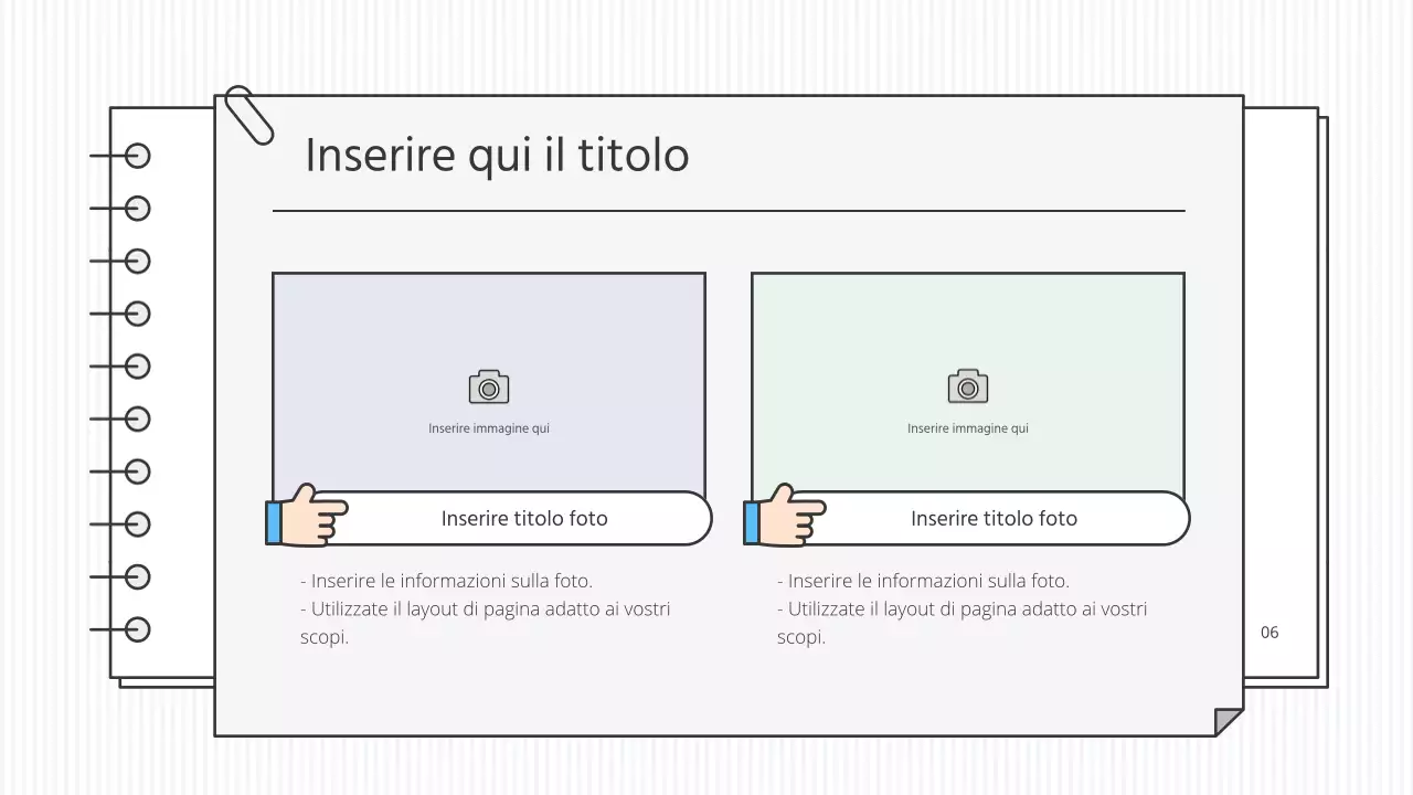 Kit di presentazione educativa concettuale e pulita in bianco e colori accesi