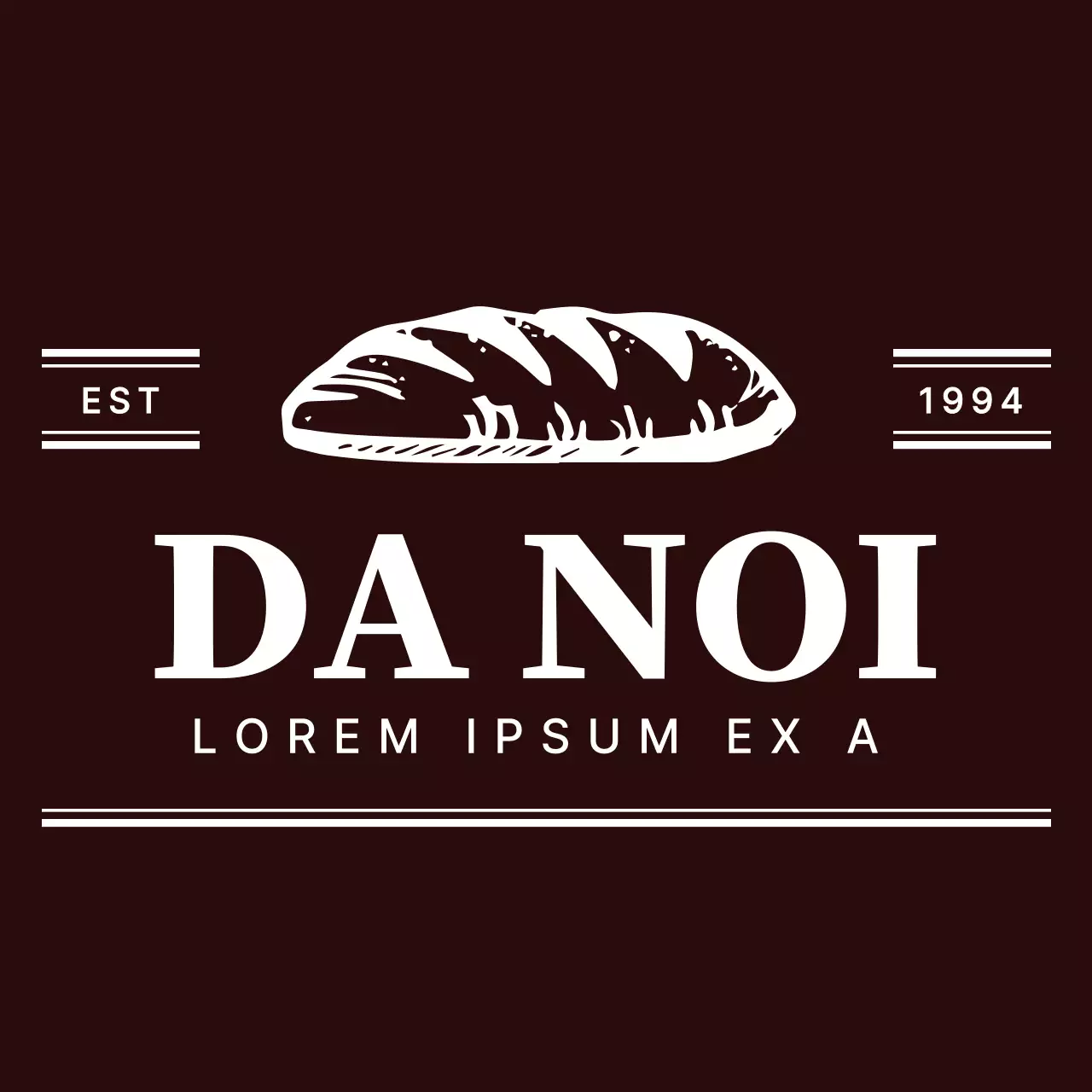 Marrone e bianco semplice moderno simbolo e testo combinazione stile logo per il personale panificio