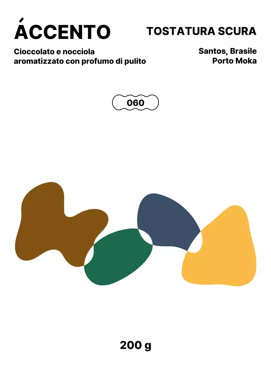 Design semplice con forme multicolori come accenti