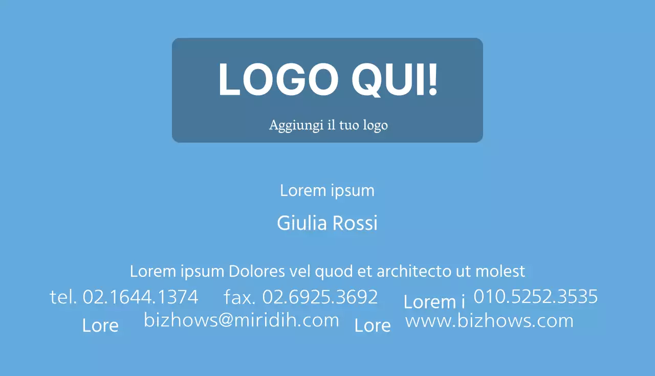 Biglietto da visita semplice Sky