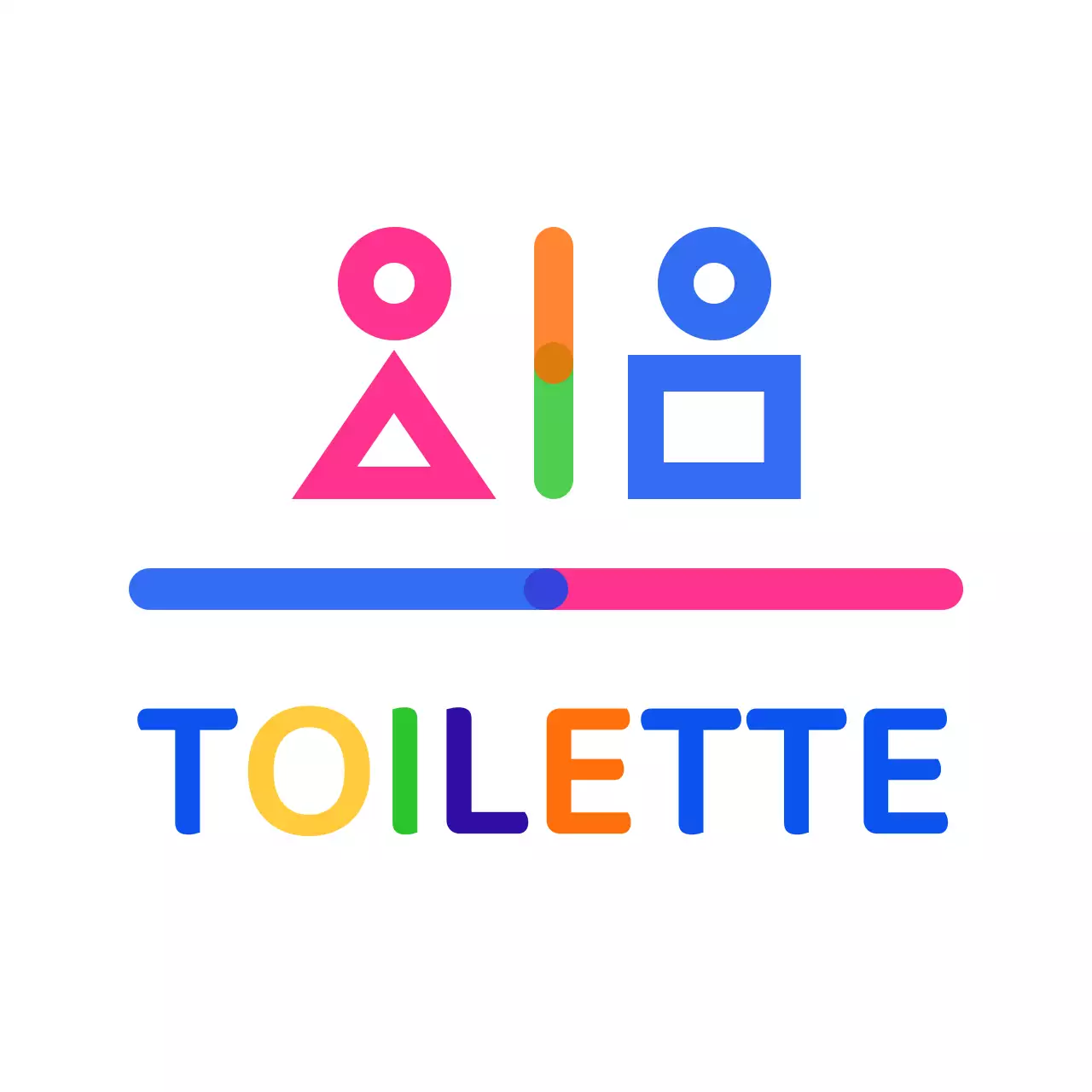 Guida ai pittogrammi per la toilette colorati e simpatici in stile icona