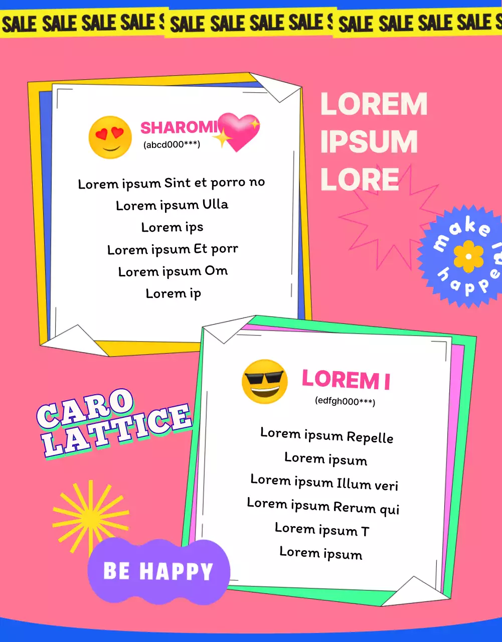 Pagina dei dettagli dell'adesivo blu