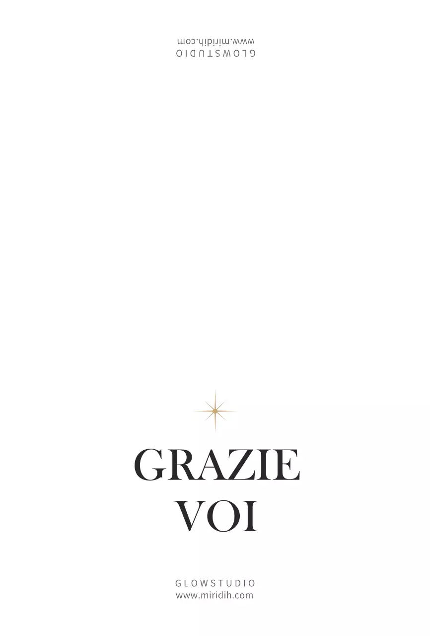 Cartolina semplice bianca di ringraziamento