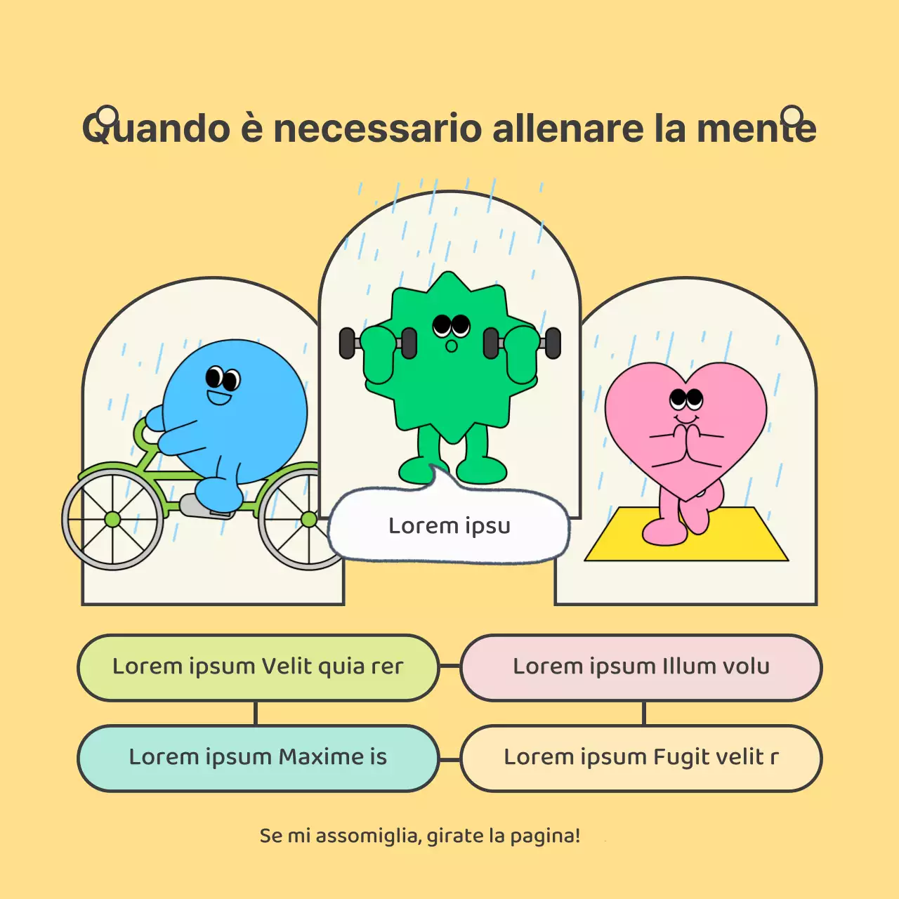 Carino il centro di consulenza psicologica giallo e verde