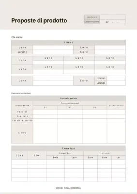Una proposta di prodotto semplice in bianco e beige