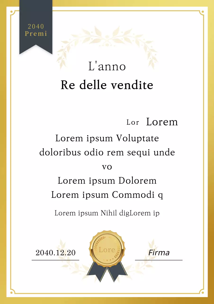 Elenco di fine anno dei Concetti di base dell'oro