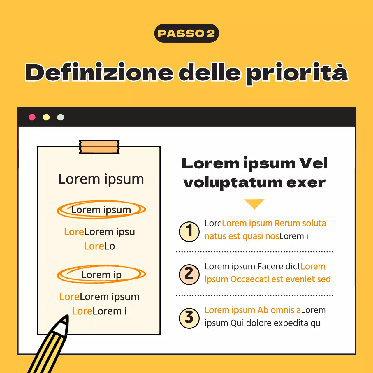 Registrazione del nuovo termine in giallo CardNews