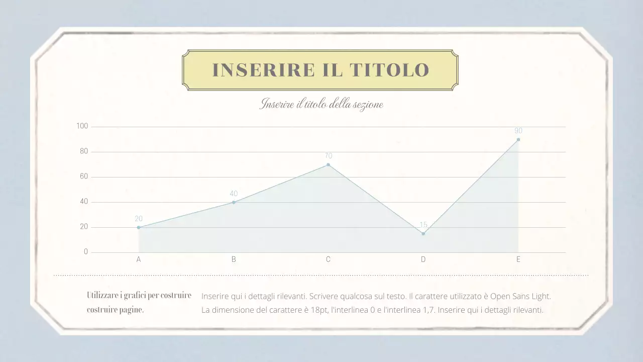 Layout concettuale emozionale di base con motivo di carta da parati vintage in beige e blu chiaro