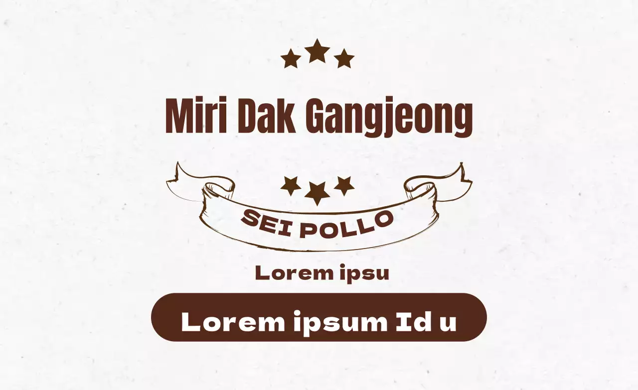 Promuovete un ristorante vintage con scritte in marrone.