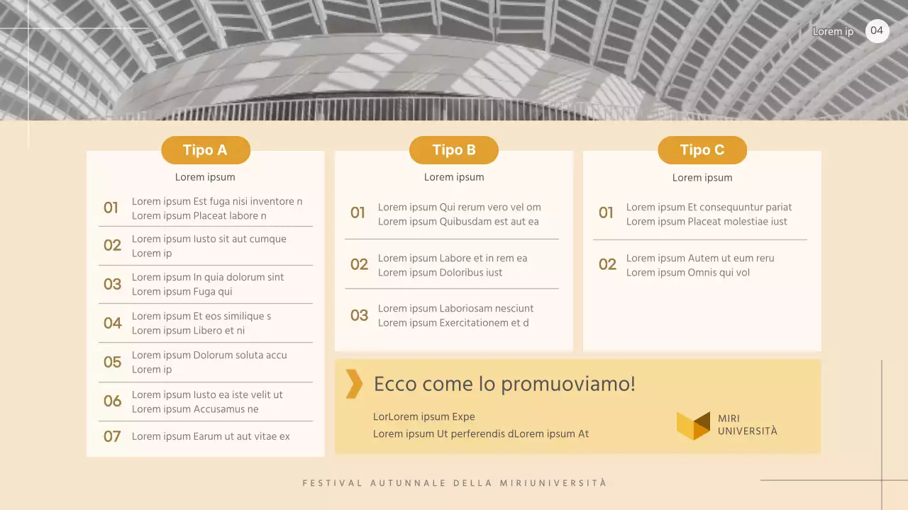 Proposta di sponsorizzazione per un festival universitario semplice, in beige e bianco e nero
