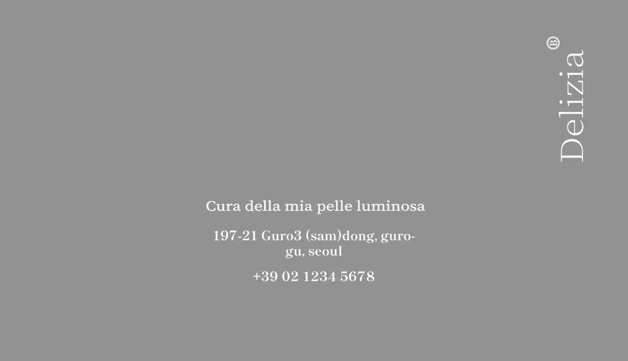 Lussuoso biglietto da visita per salone di bellezza in blu e grigio