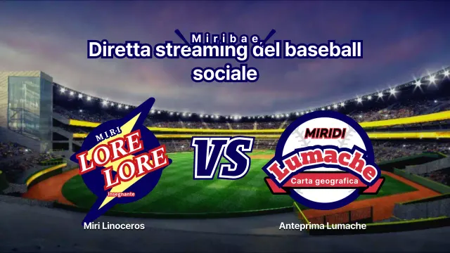 Miribae social baseball live stream con logo illustrato