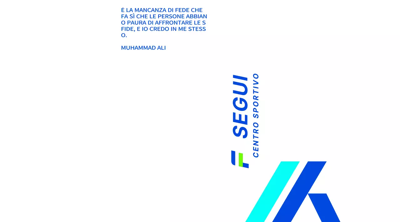 Design forte e accattivante con sfumature azzurre e blu