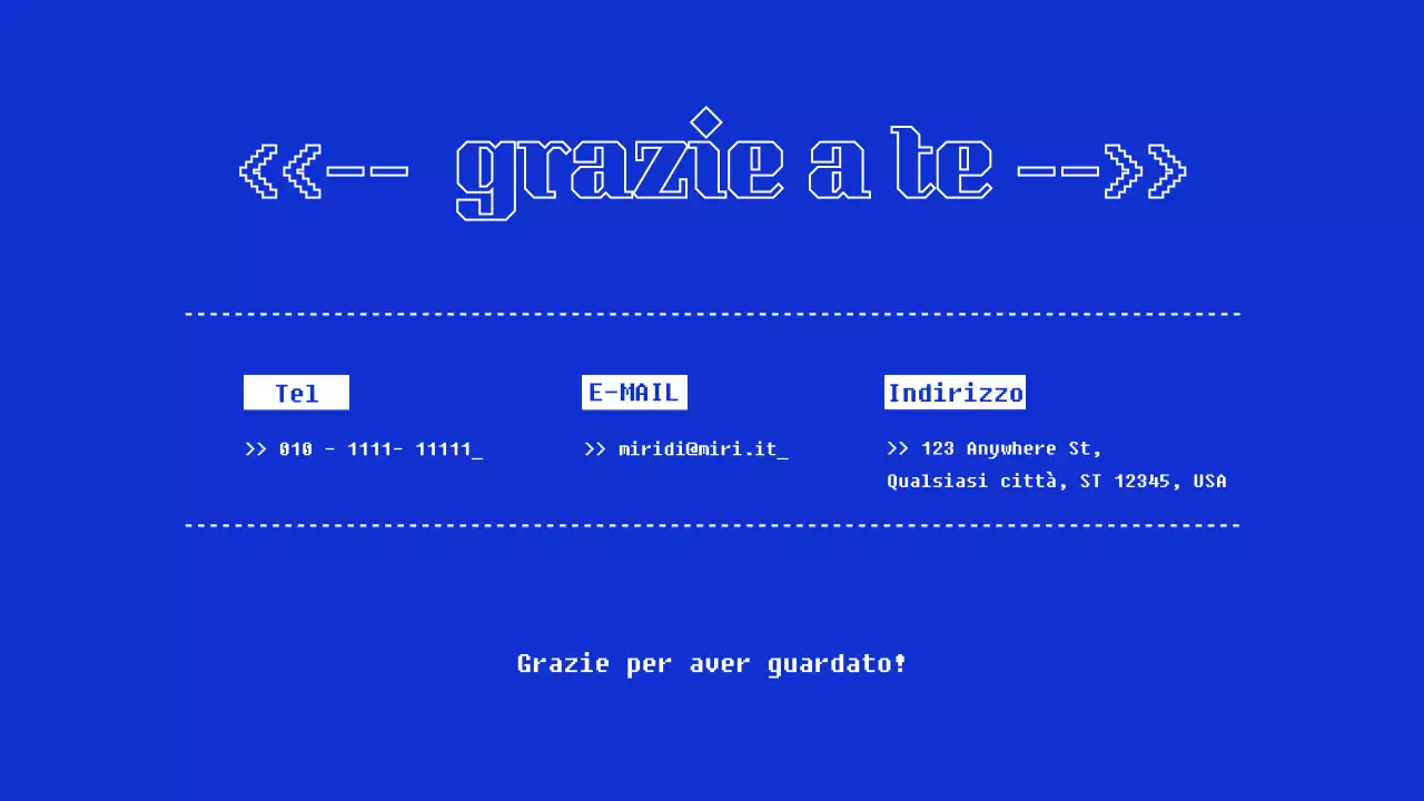 Presentazione del portafoglio in blu e giallo