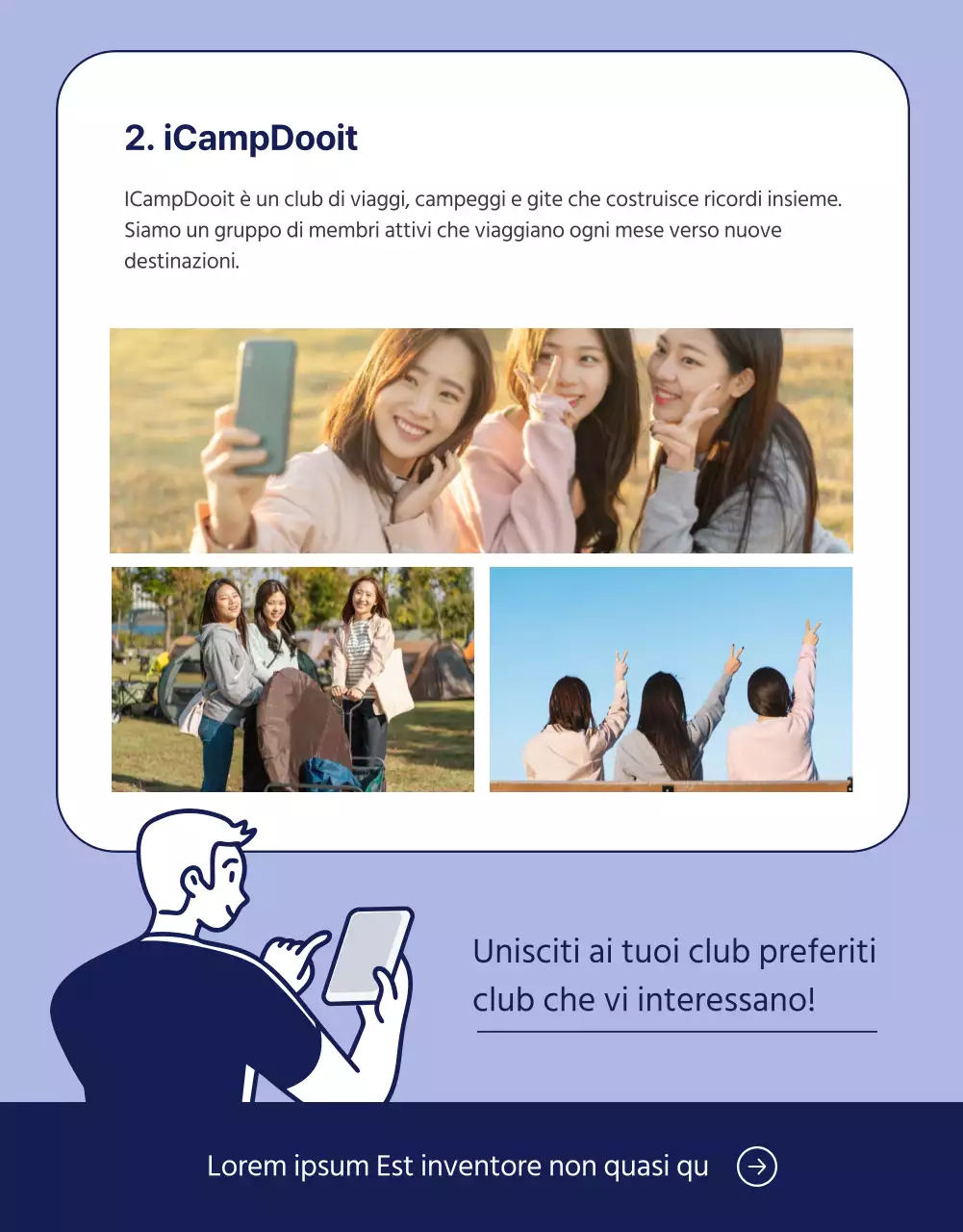 Illustrazione di un ambiente di co-working viola e giallo