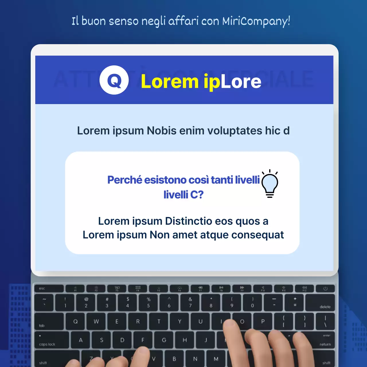 Biglietto d'auguri per startup in 3D solido blu e marinaNews