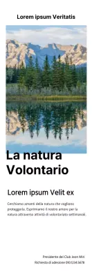Reclutamento di un club di volontari ambientali con foto di natura pulita