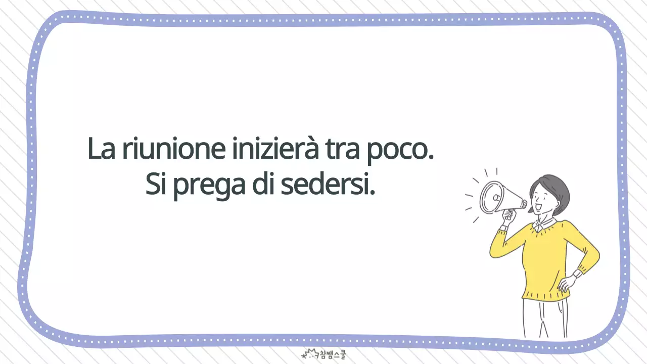 Riunione di facoltà viola e ordinata