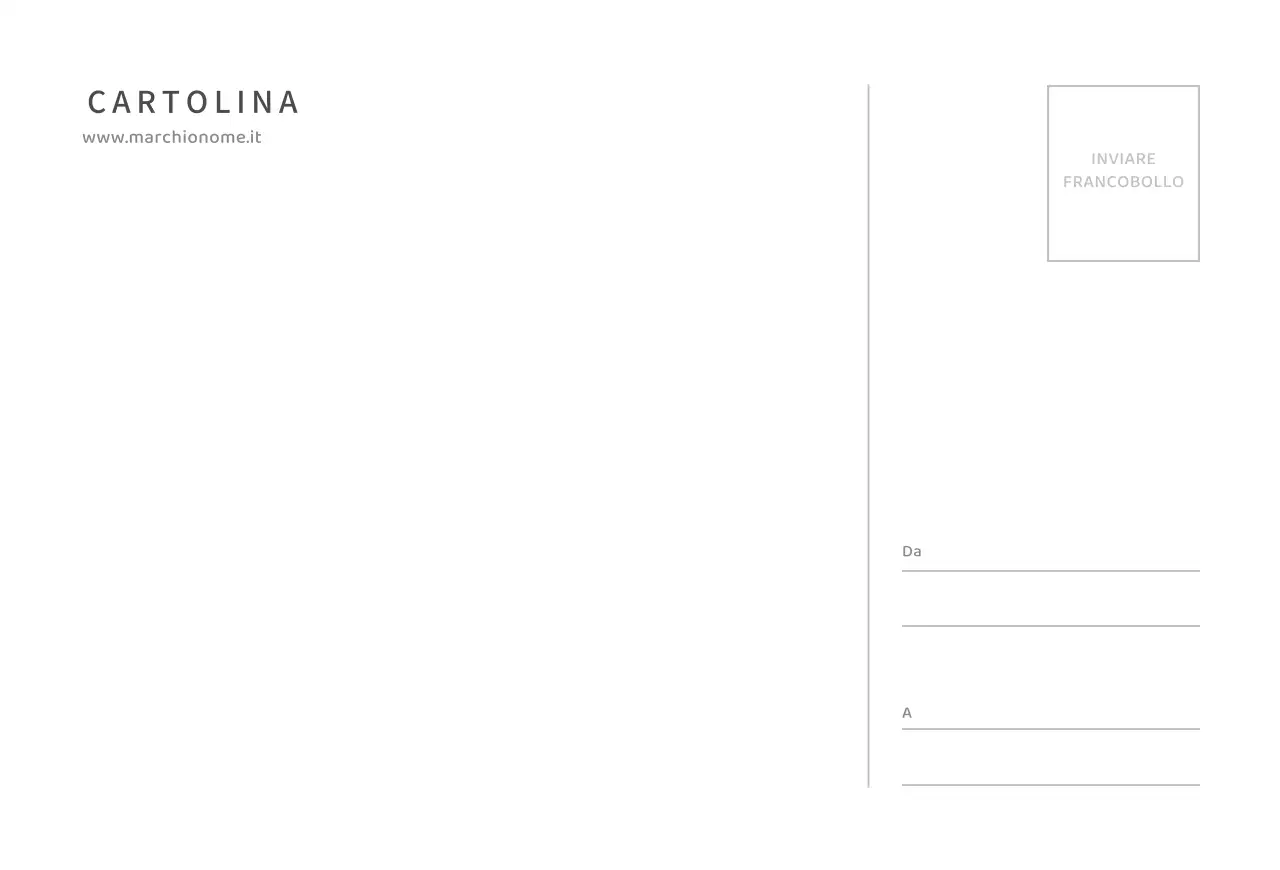 Semplice cartolina fotografica cartolina postale