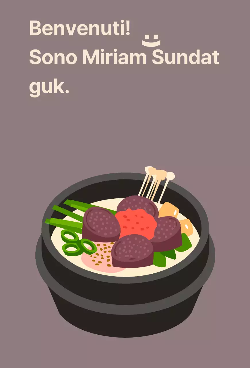 Ristorante Sundaegukbap Balsaengt con sundaeguk su sfondo di fagioli rossi