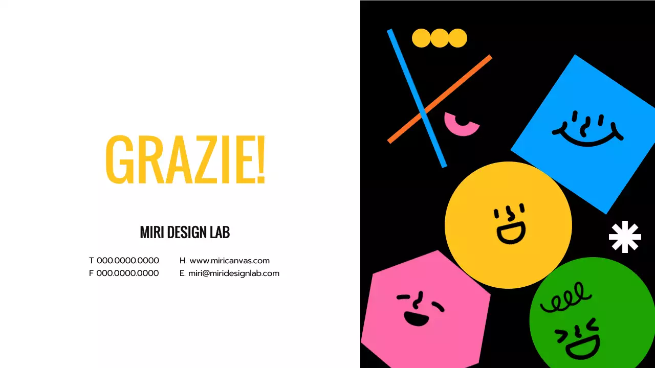 Introduzione all'Universal Design con forme espressive colorate nere e gialle