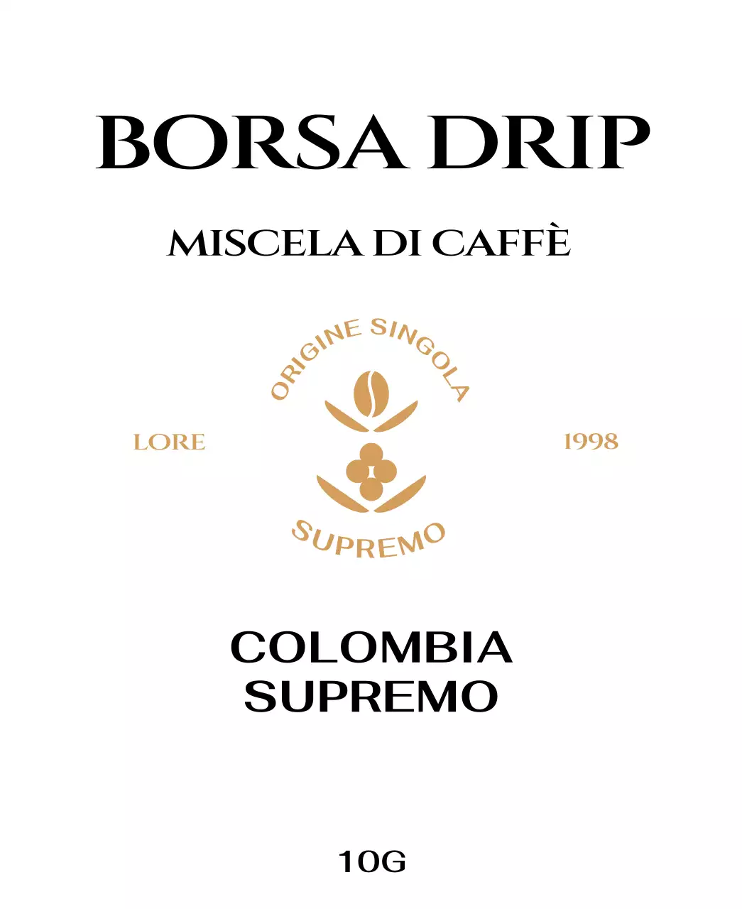 Astuccio con logo del caffè in beige