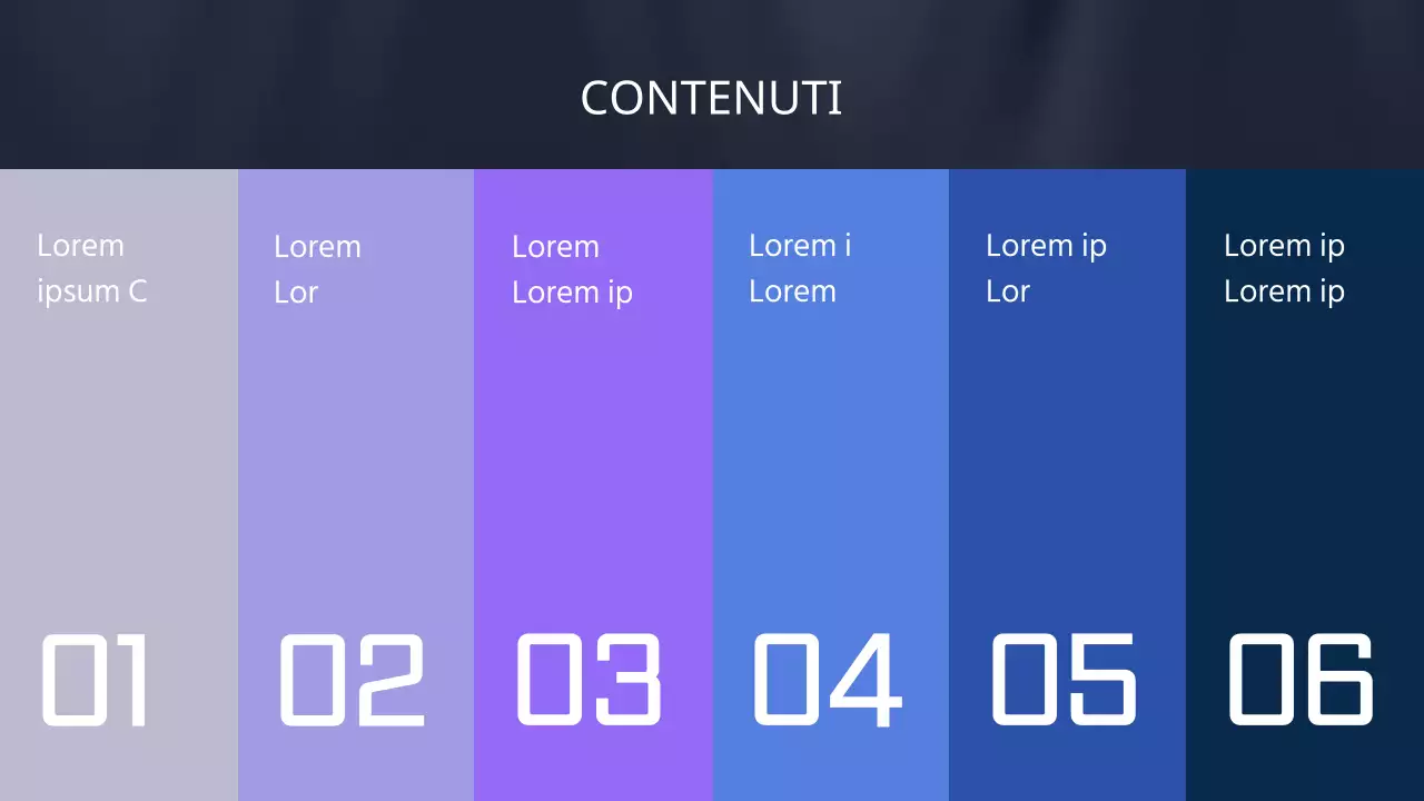 Un tema di libreria con illustrazioni umane su un semplice sfondo viola e blu.