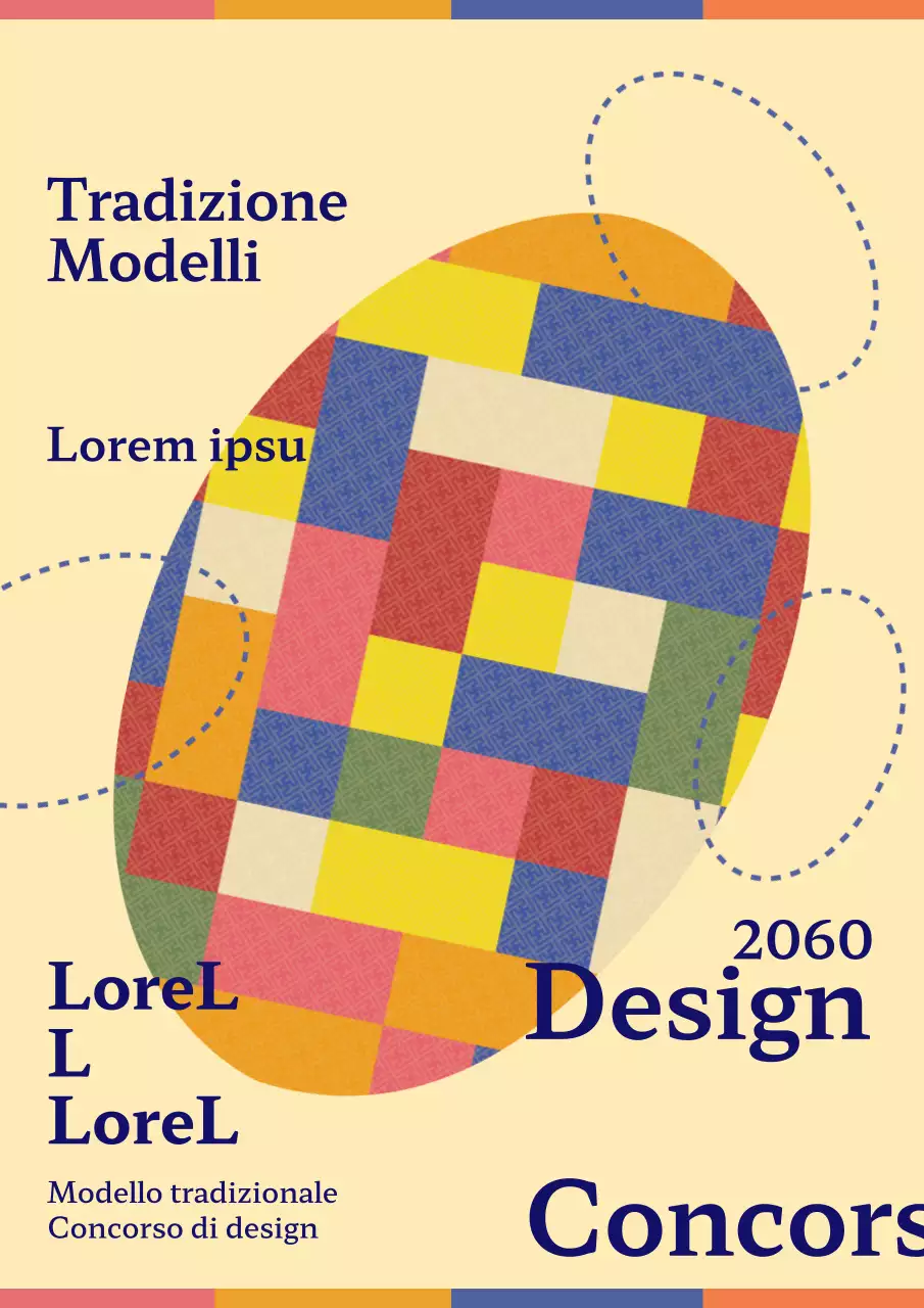 Bando di concorso per l'ideazione di un disegno tradizionale giallo e blu navy