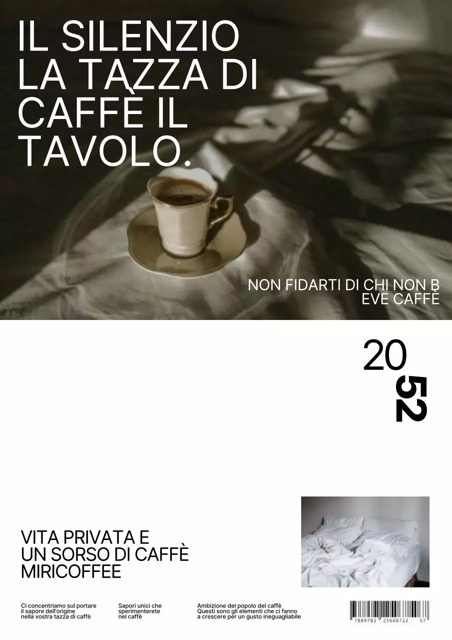 Manifesto bianco e nero della vetrina di un caffè