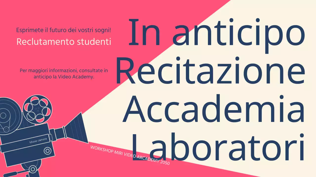 Workshop Cinemaconcept nei toni della marina e del rosa