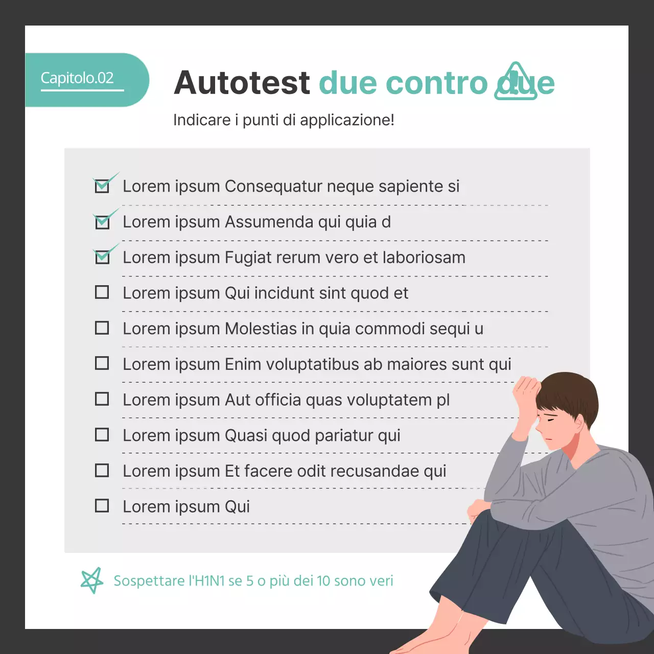 Illustrazione fotografica grigia e menta della vita universitaria con due bottiglie cardNews