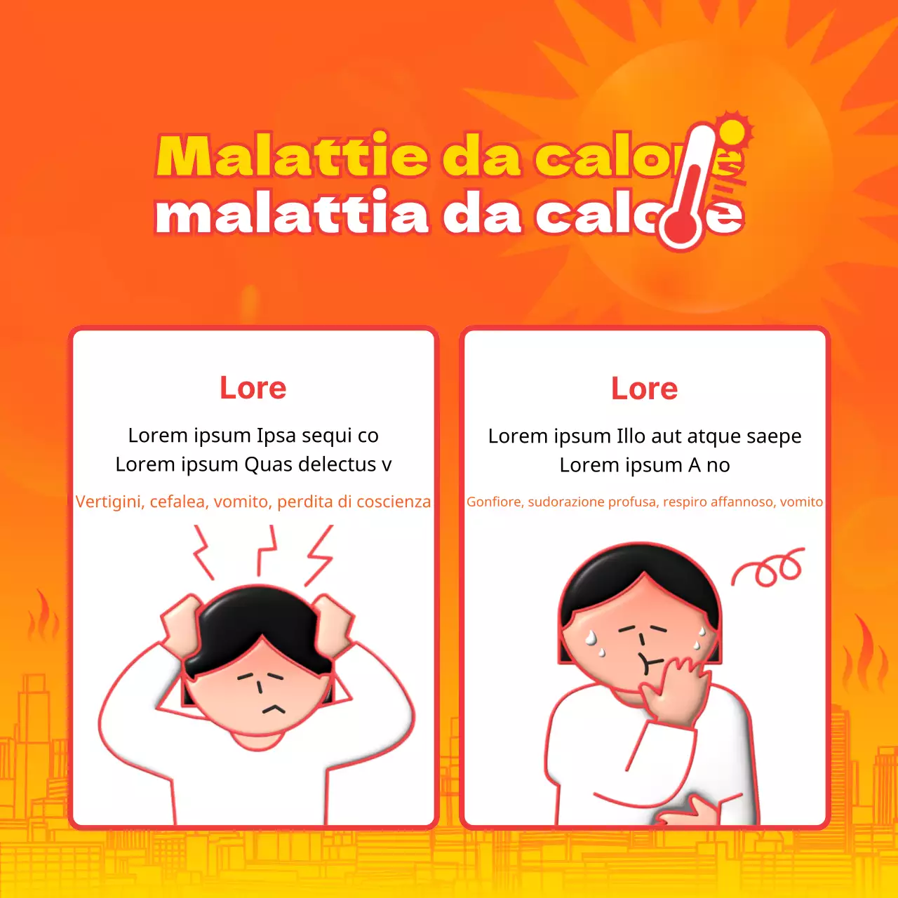 L'arancione e il blu delle ondate di calore estive Come affrontare il caldo Consigli di salute preventivi spiegati